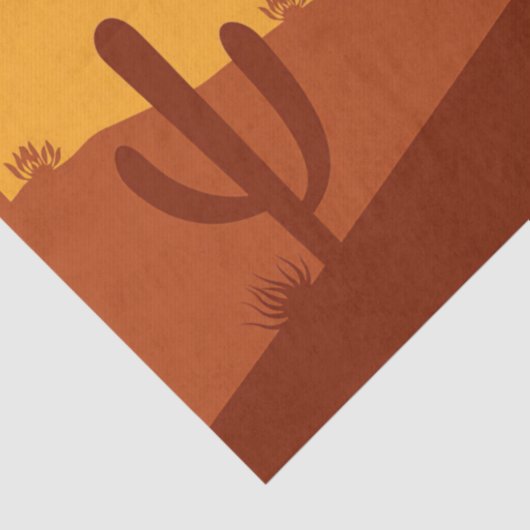 Cactus woestijnlandschap tissuepapier (Detail)