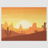 Cactus woestijnlandschap tissuepapier (Voorkant)