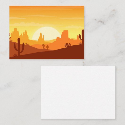 Cactus woestijnlandschap visitekaartje (Voorkant / Achterkant)