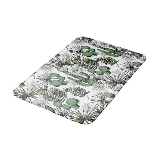 Cactus woestijnpatroon badmat (Gekanteld)
