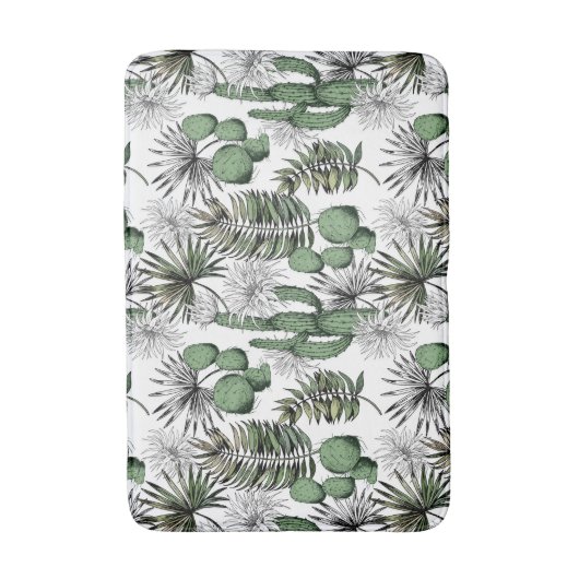 Cactus woestijnpatroon badmat (Voorkant Verticaal)