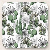 Cactus woestijnpatroon bier onderzetter (Voorkant)