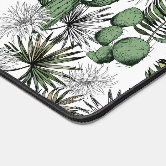 Cactus woestijnpatroon bureaumat (Hoek)