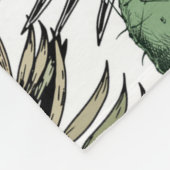 Cactus woestijnpatroon fleece deken (Hoek)