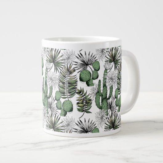 Cactus woestijnpatroon grote koffiekop (Voorkant rechts)
