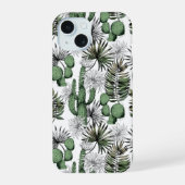 Cactus woestijnpatroon iPhone 15 case (Achterkant)