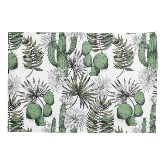 Cactus woestijnpatroon kussensloop (Achterkant-Links)