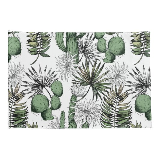 Cactus woestijnpatroon kussensloop (Achterkant-Rechts)