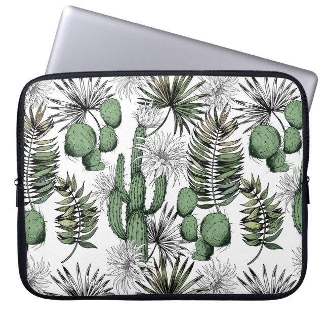 Cactus woestijnpatroon laptop sleeve (Voorkant)