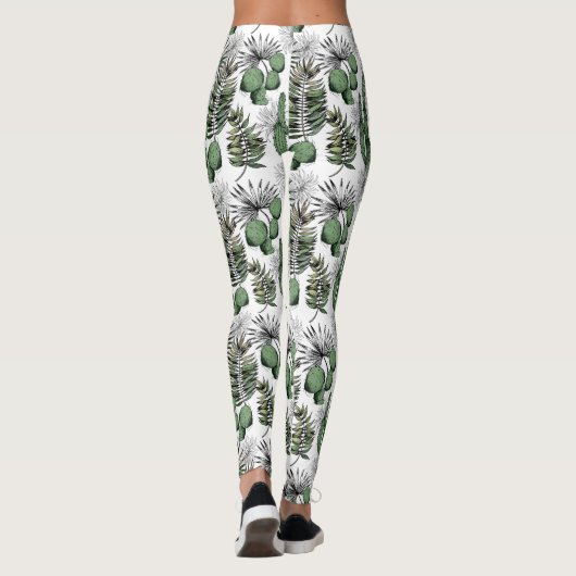 Cactus woestijnpatroon leggings (Achterkant)
