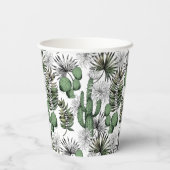 Cactus woestijnpatroon papieren bekers (Achterkant)