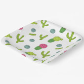 Cactus-woestijnpatroon Papieren Bordje (Gebogen)