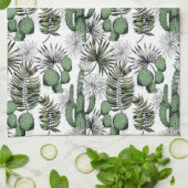 Cactus woestijnpatroon theedoek (Gevouwen)