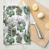 Cactus woestijnpatroon theedoek (Quarter Fold)