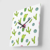 Cactus-woestijnpatroon Vierkante Klok (Hoek)