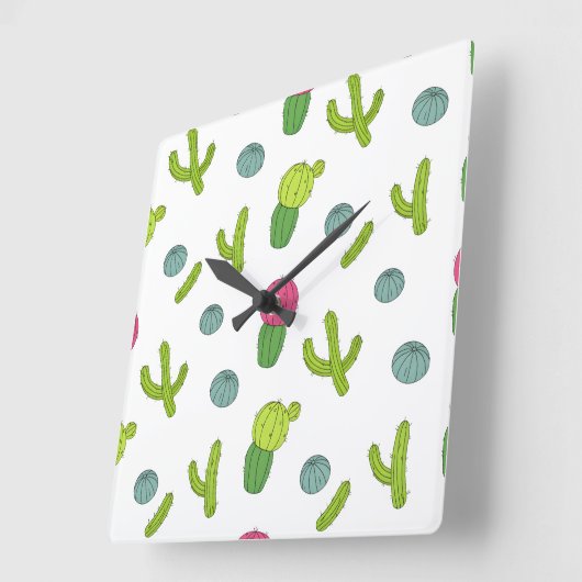 Cactus-woestijnpatroon Vierkante Klok (Hoek)