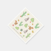 Cactus Woodland Pattern Baby shower Papier Servet (Hoek)