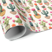 Cactus Wrapping Paper Cadeaupapier (Rol Hoek)