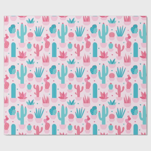 Cactus Wrapping Paper Cadeaupapier (Vlak)