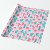 Cactus Wrapping Paper Cadeaupapier (Uitgerold)