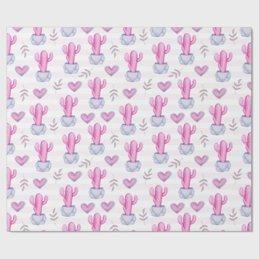 Cactus Wrapping Paper Cadeaupapier (Vlak)