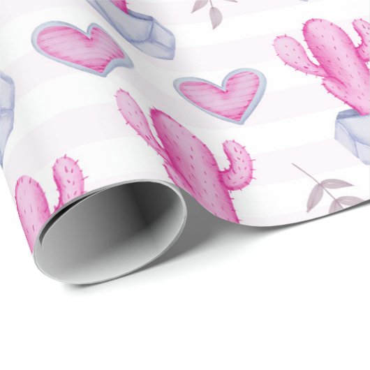 Cactus Wrapping Paper Cadeaupapier (Rol Hoek)