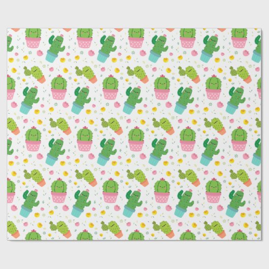 Cactus Wrapping Paper Cadeaupapier (Vlak)