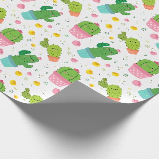 Cactus Wrapping Paper Cadeaupapier (Hoek)