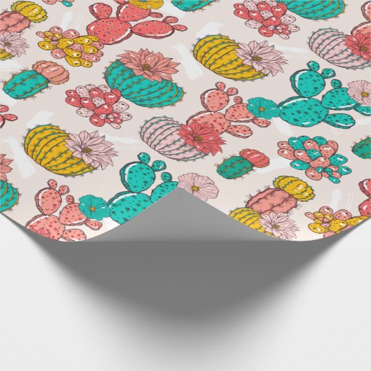 Cactus Wrapping Paper Cadeaupapier (Hoek)