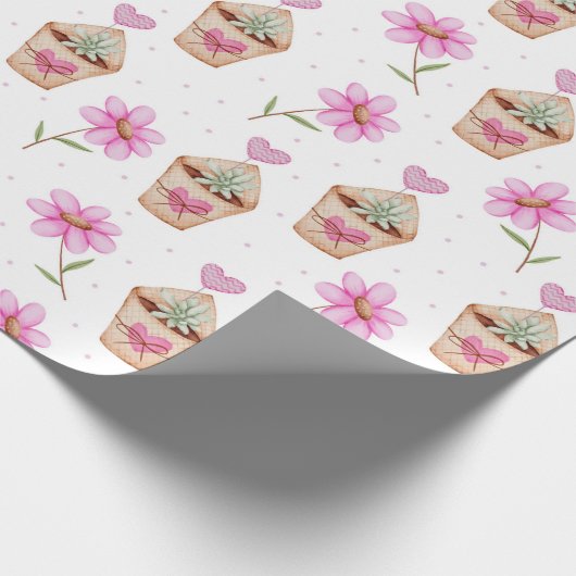 Cactus Wrapping Paper Cadeaupapier (Hoek)