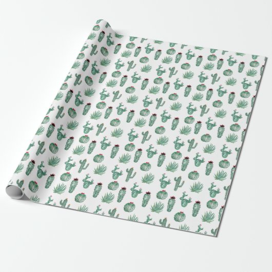 Cactus Wrapping Paper Cadeaupapier (Uitgerold)