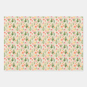 Cactus Wrapping Paper Flat Sheet Set van 3 (Voorkant 2)