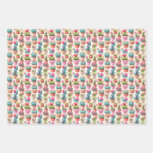 Cactus Wrapping Paper Flat Sheet Set van 3 (Voorkant)