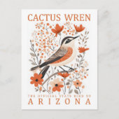 Cactus Wren Bird of Arizona Verenigde Staten Reize Briefkaart (Voorkant)