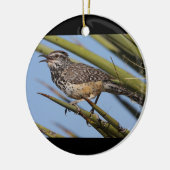 Cactus Wren Keramisch Ornament (Links)