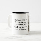 Cactus Wren Tweekleurige Koffiemok (Voorkant links)