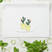 Cactus Yellow Kitchen Handdoeken (Gevouwen)