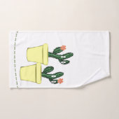 Cactus Yellow Pots Floral Bathroom Towel sets Bad Handdoek (Handdoek)