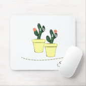 Cactus Yellow Pots Floral Muismat! Muismat (Met muis)