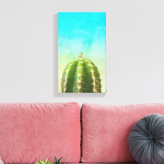 Cactus Zen Canvas Print (Insitu (Woonkamer))