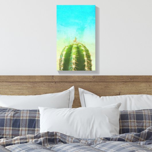 Cactus Zen Canvas Print (Insitu (Slaapkamer))