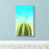 Cactus Zen Canvas Print (Insitu (Houten vloer))