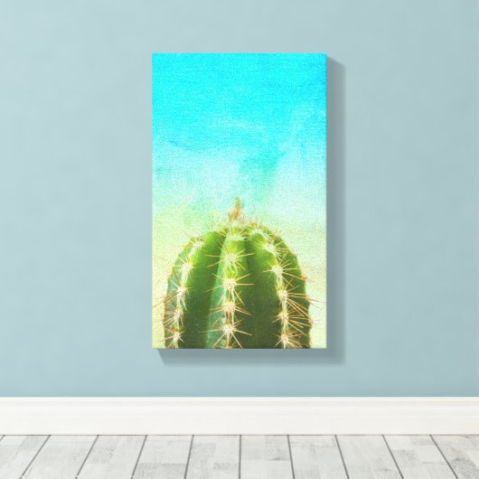 Cactus Zen Canvas Print (Insitu (Houten vloer))