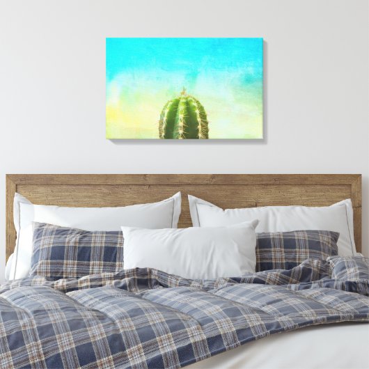 Cactus Zen Canvas Print (Insitu (Slaapkamer))