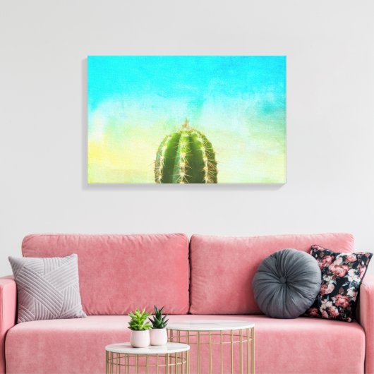 Cactus Zen Canvas Print (Insitu (Woonkamer))