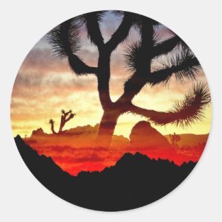 cactus zicht ronde sticker