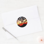 cactus zicht ronde sticker (Envelop)