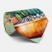 Cactus Zomer Arizona Desert Hot Planten Stropdas (Opgerold)