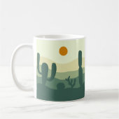 Cactus, zon en woestijn koffiemok (Links)