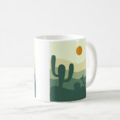 cactus, zon en woestijn koffiemok (Voorkant rechts)